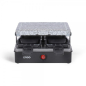 Preview: Farbe: Schwarz  Masse: 21.5 x 21.5 x 12 cm  Garantie: 24 Monate  Material: Metall  Gewicht: 3.5 kg  Leistung: 600 W