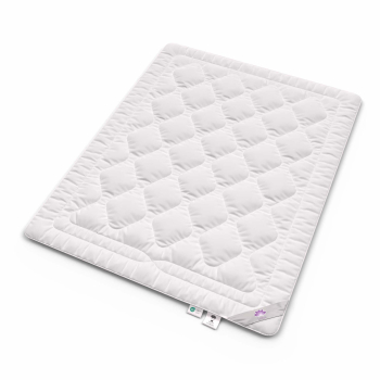 Alpaka-Duvet mit 100 % Alpakawolle und weissem Baumwollbezug