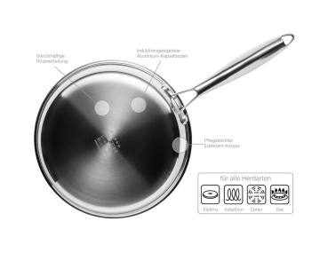 MÄSER Bratpfanne  Professional mit Wabenbeschichtung 30cm