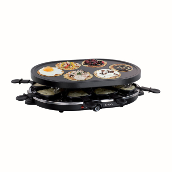Raclette- und Mini-Crêpes-Gerät für 8 Personen