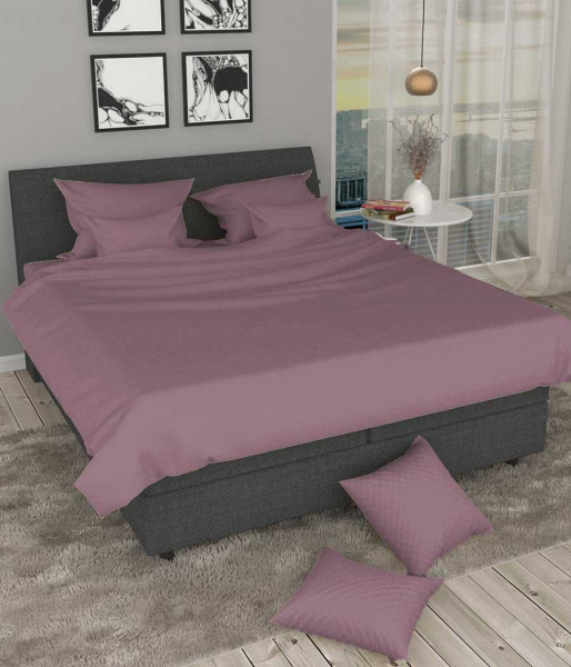 Lotus Bettwäsche Satin uni mauve