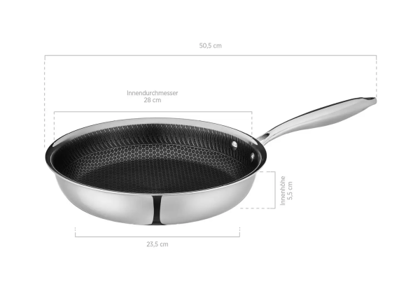 MÄSER Bratpfanne Professional mit Wabenbeschichtung 30cm