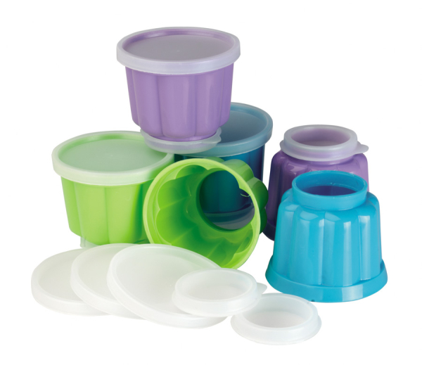 Ibili Puddingformen– 6er-Set mit Deckel