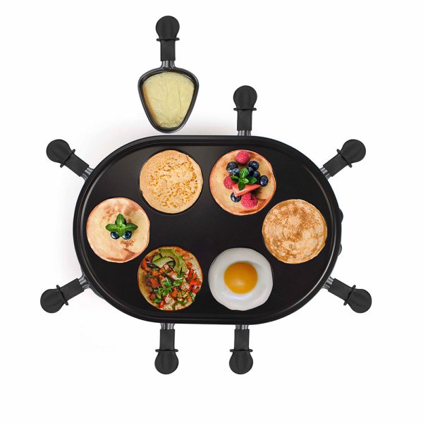 Raclette- und Mini-Crêpes-Gerät für 8 Personen